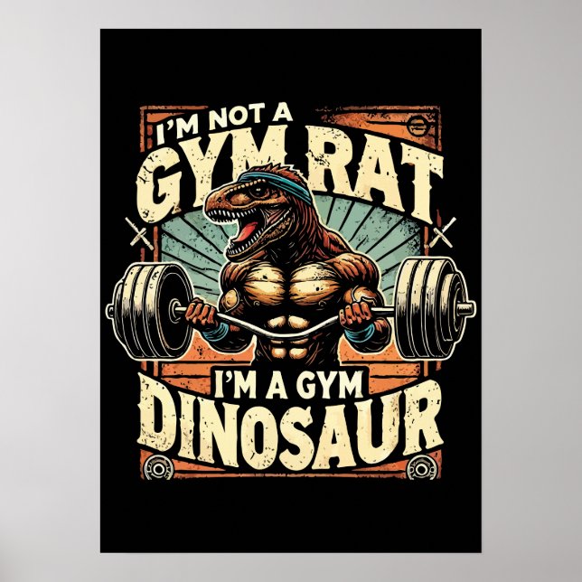 Poster Eu não sou um rato de ginástica, sou um dinossauro (Frente)