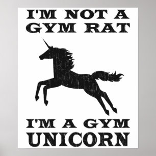 Poster Eu não sou um rato que do Gym eu sou um unicórni