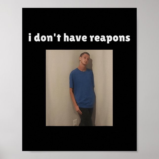 Poster Eu Não Tenho Armas Meme Engraçado  (Frente)