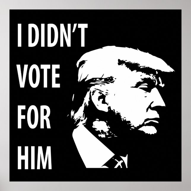 Póster Eu não votei em Trump (Frente)