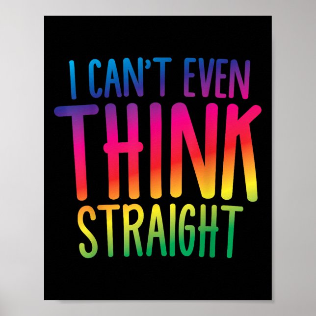 Poster Eu nem consigo pensar Hetero (Frente)