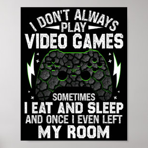 Poster Eu Nem Sempre Jogo Video Games Garotos Gamer Diver