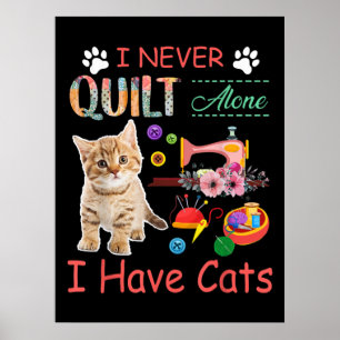 Poster Eu Nunca Me Inclino Sozinho Eu Tenho Gatos Sensíve