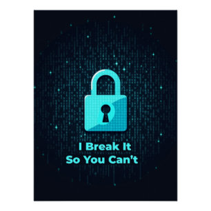 Póster Eu o quebro para que você não possa