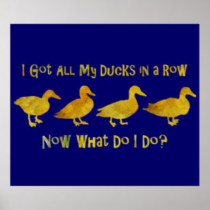 Poster Eu obtive todos meus patos em seguido