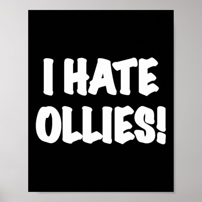 Poster Eu Odeio Ollies! Insider de Skate Ollie Trick  (Frente)