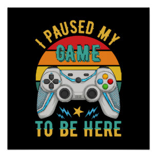 Póster eu pausei meu jogo