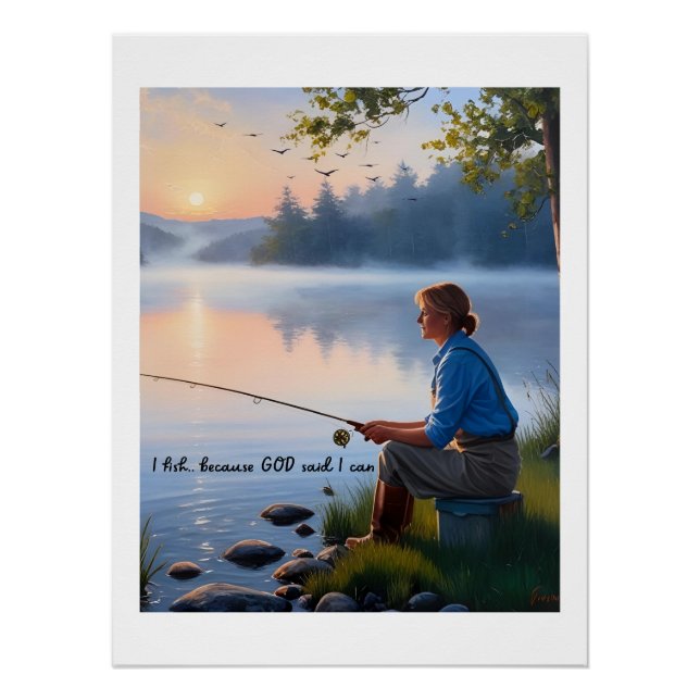 Póster Eu Peixe... Porque Deus Disse Que Posso... Acampar (Frente)