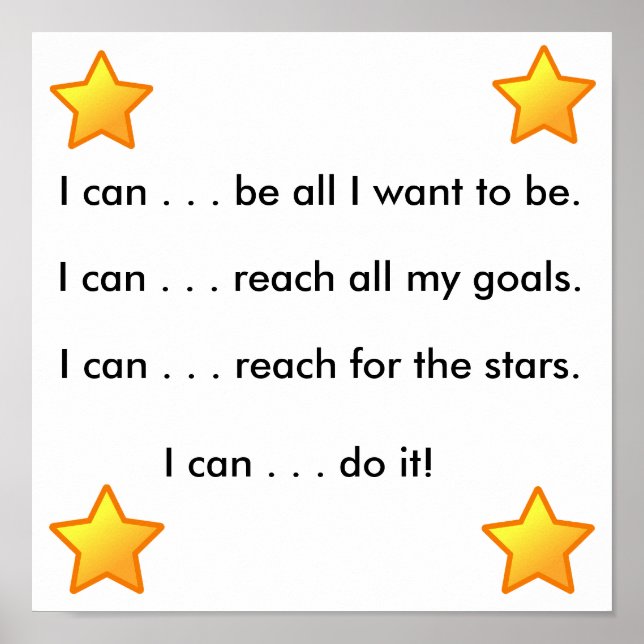 Poster Eu posso... (Frente)