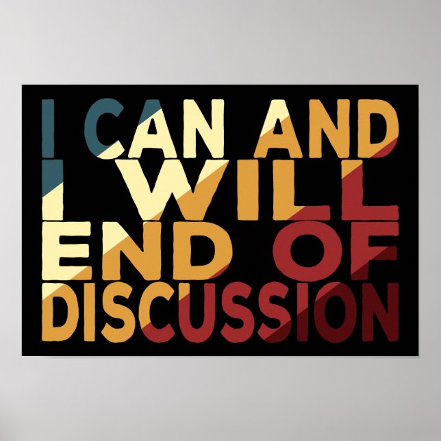Poster Eu Posso E Eu Vou Fim De Discussão (Frente)