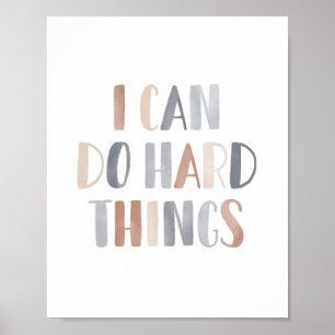 Poster Eu Posso Fazer Coisas Difíceis Decoração Boho para