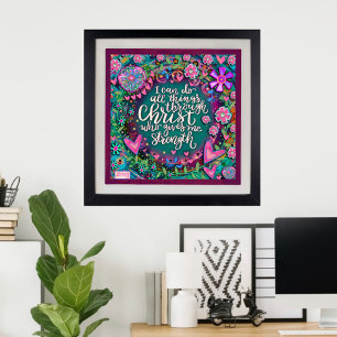Poster Eu Posso Fazer Tudo Coisa Fé Citação Inspirividade