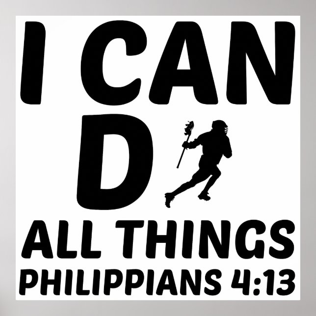 POSTER EU POSSO FAZER TUDO LACROSSE (Frente)