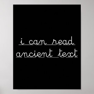 Poster Eu Posso Ler Manuscrito De Texto Antigo