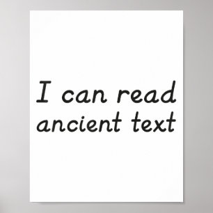 Poster Eu Posso Ler Texto Antigo