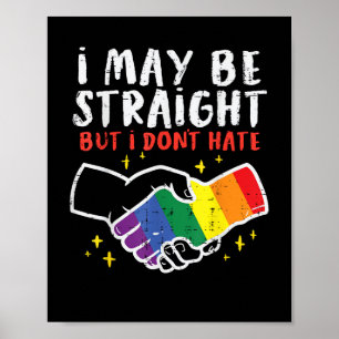 Poster Eu Posso Ser Hétero Mas Não Odeio a Bandeira do Or
