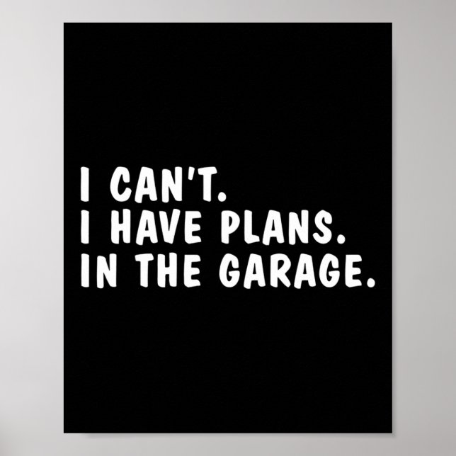 Poster Eu posso ter planos na garagem Dia dos Pais (Frente)