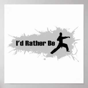 Póster Eu preferencialmente estaria fazendo o karaté