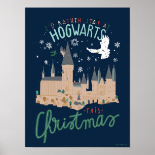 Poster Eu Preferencialmente Ficaria Em Hogwarts Este Nata