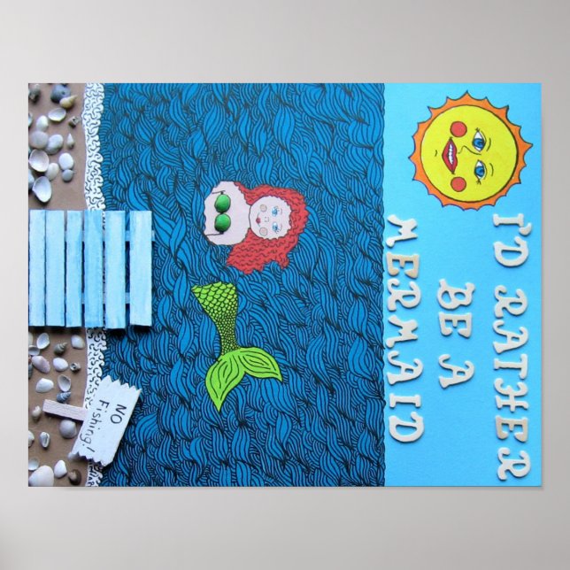 Póster Eu Preferencialmente ser uma Sereia (Frente)