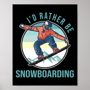 Poster Eu Preferencialmente Snowboard Retro Ski Goggles W