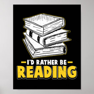 Poster Eu Preferiria Estar Lendo Suprimentos Para Profess