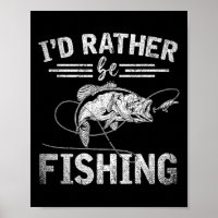Eu Preferiria Estar Pescando Presente Divertido pa