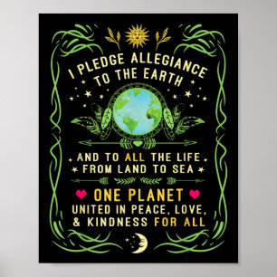 Poster Eu Prometo Fidelidade À Citação Da Terra - Dia Da 