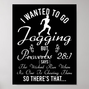 Poster Eu Queria Ser Corrida Mas Proverbs Runner Bíblia 