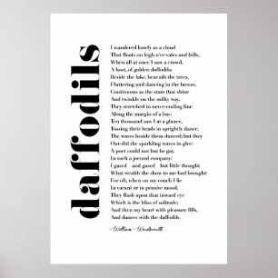 Poster Eu queria Solitário como nuvem de William Wordswor