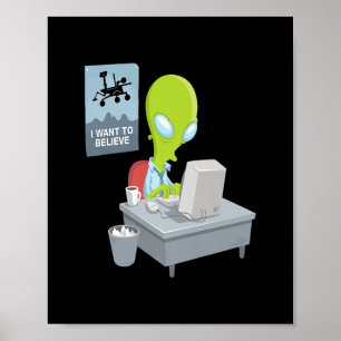 Poster Eu quero acreditar na versão alienígena do gi alie