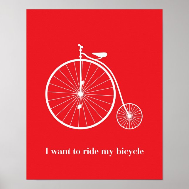 Poster Eu quero andar de bicicleta (Frente)