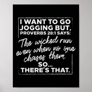 Poster Eu Quero Ir Corrida Mas Proverbs Engraçado Corrend