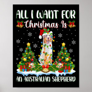 Poster Eu Quero O Natal É Um Cachorro Australiano