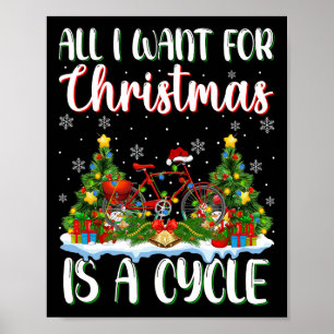 Poster Eu Quero O Natal É Um Ciclo De Luzes De Árvore Do 