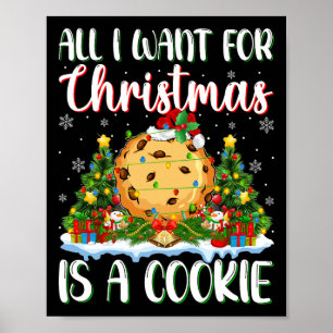 Poster Eu Quero O Natal É Uma Luz De Árvore De Natal Cook