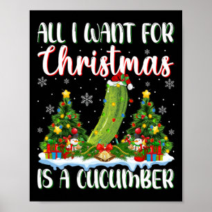 Poster Eu Quero O Natal É Uma Luz De Árvore De Xmas De Pe