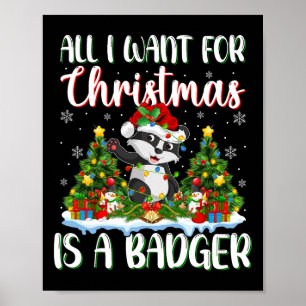 Poster Eu Quero O Natal É Uma Luz De Árvore Do Xmas.