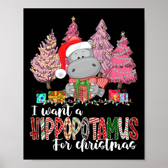 Poster Eu Quero Um Hipopótamo Para O Natal Hipopótamo De  (Frente)
