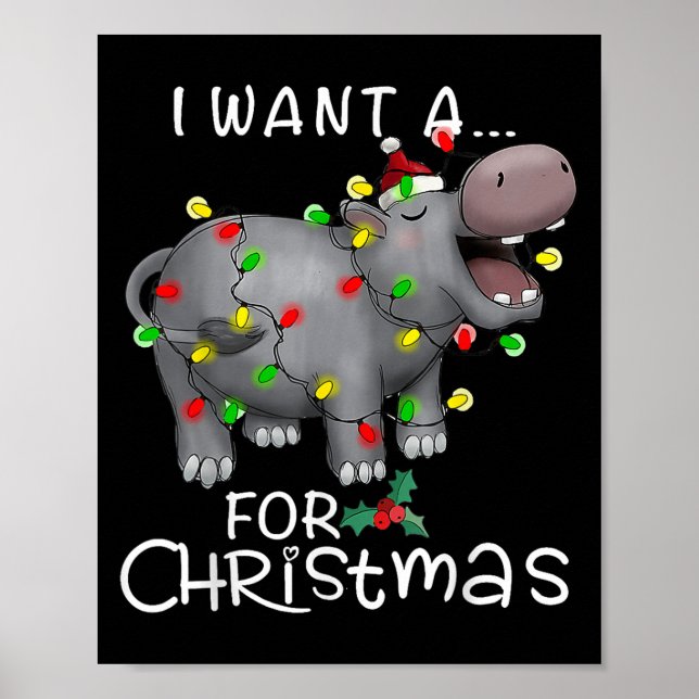 Poster Eu Quero Um Hiptamus Para O Prato De Natal (Frente)