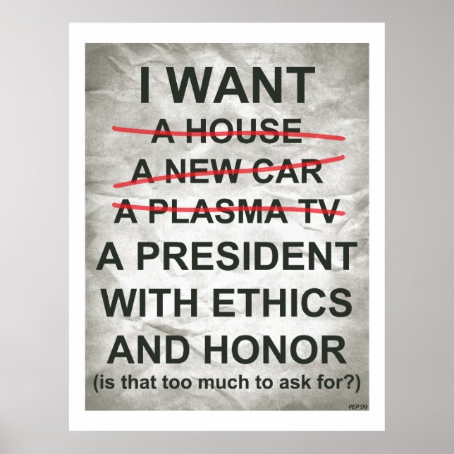 Poster Eu Quero Um Presidente (Frente)