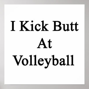 Póster Eu retrocedo o bumbum no voleibol
