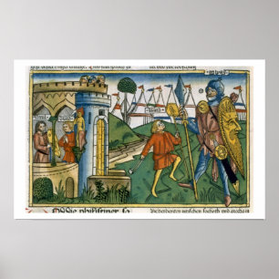 Poster Eu Samuel 17 1-58 David derroto Goliath e encontro