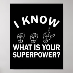 Poster Eu sei como é o seu sinal de consciência de superp