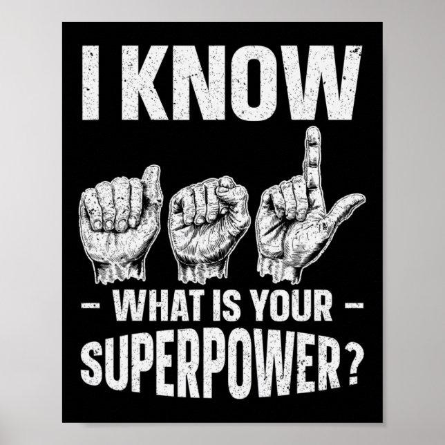 Poster Eu sei como é o seu sinal de consciência de superp (Frente)