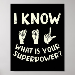 Poster Eu Sei O Que É Seu Sinal De Consciência De Superpo