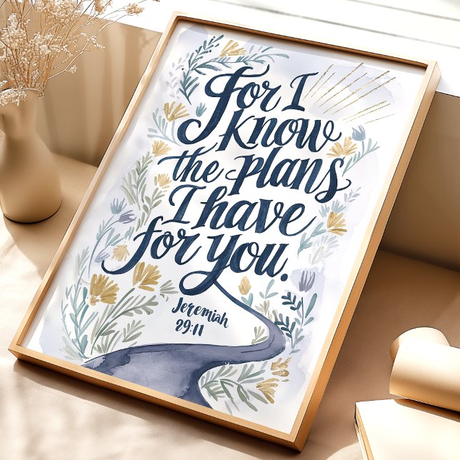 Poster Eu Sei Os Planos Que Tenho: Jeremiah 29:11 Wall Ar (Criador carregado)