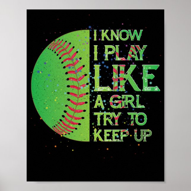 Poster Eu Sei Que Brinco Como Uma Garota Tentando Continu (Frente)