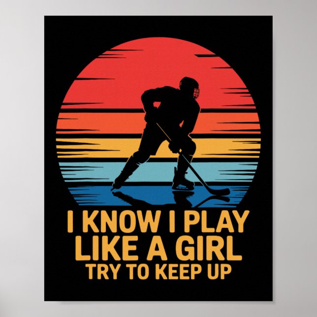 Poster Eu Sei Que Eu Jogo Como Uma Garota Tente Acompanha (Frente)