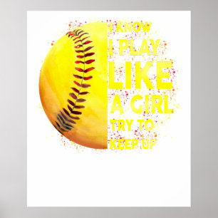 Poster eu sei que eu jogo como uma menina tente acompanha